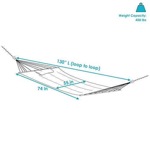 Sunnydaze Outdoor Quilted Fabric Hammock
