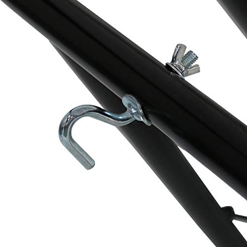 Sunnydaze Universal 2-Person Hammock Stand - 550-Pound Capacity - Heavy-Duty Steel Outdoor Hammock Stand - Fits 9 to 14 Foot Hammocks - Black