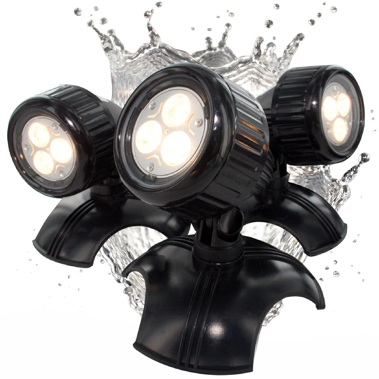 The Pond Guy LEDPro 3-Watt Submersible Lights, Outdoor & Underwater Lighting for Fish Ponds, Water Garden, Fountains, & Waterfall—3-Pack Light Kit