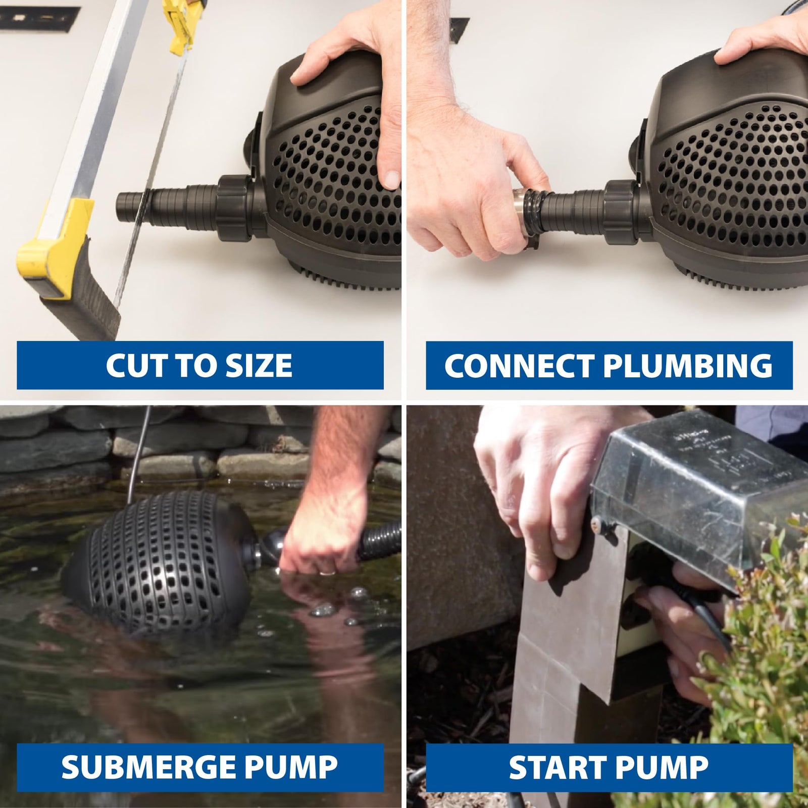 The Pond Guy AllClear Ecosystem Kit – Complete DIY Fishpond with Liner, Pump, UV Filter & Waterfall (1,000-2,000 Gallons) 11' x 11'