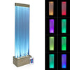 Alpine Corporation MLT134SL Alpine 72" H Indoor Bubble Wall Color-Changing LED Lights and Remote, Silver Fountain
