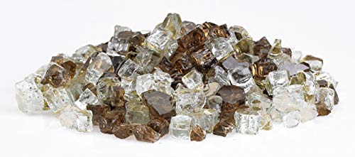 American Fireglass 1/2" Zion Reflective Fire Glass, 20 lb. Bag