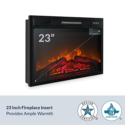 BELLEZE 31 Inch Mantel with 23 Inch 1400W Electric Fireplace