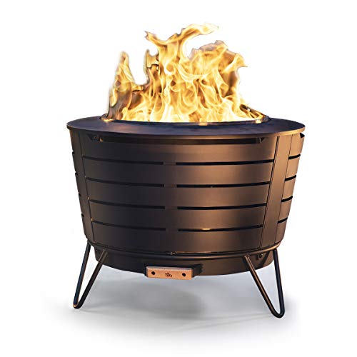 TIKI Brand 25 Inch Stainless Steel Low Smoke Fire Pit