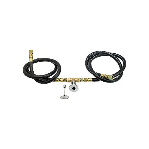 American Fireglass SS-SQPKIT-N-18 Natural Gas 18" Square Stainless Steel Drop-in Pan with Spark Ignition Kit (12" Fire Pit Ring)