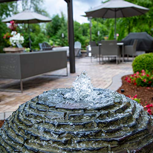 Aquascape 78287 Small Stacked Sphere Water Fountain, Slate Gray