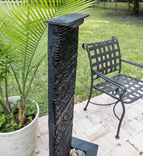 Kenroy Home 51035BLSL Alluvium Fountains, 48 Inch Height, Black Slate Finish