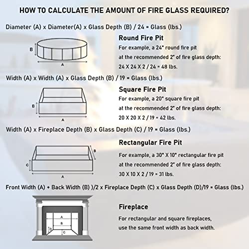 GRISUN Aqua Blue Fire Glass for Fire Pit, 20 Pounds 1/2 Inch High Luster Reflective Tempered Glass Rocks for Natural or Propane Fireplace, Safe for Outdoors and Indoors Firepit Glass