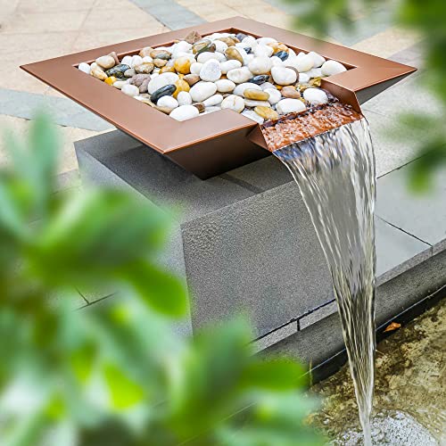 PONDO 20" Square Garden Water Bowl,
