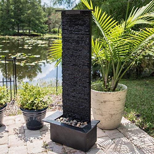 Kenroy Home 51035BLSL Alluvium Fountains, 48 Inch Height, Black Slate Finish
