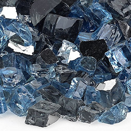 American Fireglass 1/2" Maui Breeze Reflective Fire Glass, 20 lb. Bag