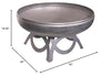 Ohio Flame - 42" Liberty Fire Pit with Curved Base (Made in USA) - Natural Steel Finish