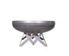 Ohio Flame - 36" Liberty Fire Pit with Angular Base (Made in USA) - Natural Steel Finish