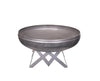 Ohio Flame - 36" Liberty Fire Pit with Angular Base (Made in USA) - Natural Steel Finish