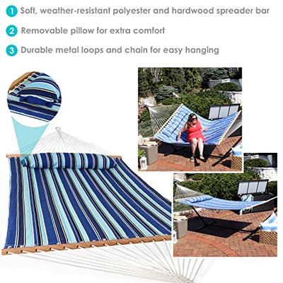 Sunnydaze Outdoor Quilted Fabric Hammock