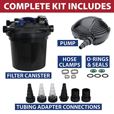 The Pond Guy AllClear G2 Pressure Filter & Ultraviolet Light Clarifier & Pump Combo