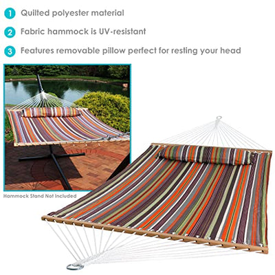 Sunnydaze Outdoor Quilted Fabric Hammock