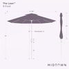 Midtown Umbrellas 10-Year-No-Fade - 9 Feet outdoor umbrella Navy Blue Polyester Fabric