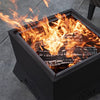 Blue Sky Outdoor Living Square Steel Peak Smokeless Patio Fire Pit, Removable Ash Catch, Black