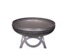 Ohio Flame - 36" Liberty Fire Pit with Curved Base (Made in USA) - Natural Steel Finish