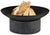 Esschert Design Cast Iron Fire Bowl on Granito Ring Base, Black