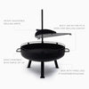 Barebones Cowboy Fire Pit 23-Inch - Open Fire Grill with Cooking Grate for Outdoor Cooking - Heavy Duty Open Grill