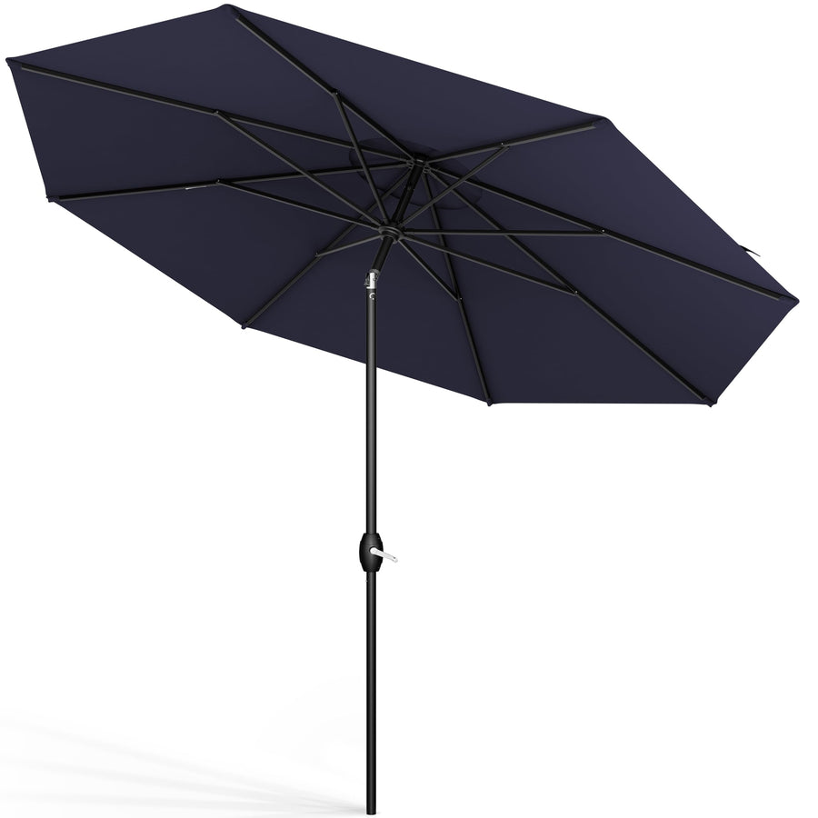 Midtown Umbrellas 10-Year-No-Fade - 9 Feet outdoor umbrella Navy Blue Polyester Fabric