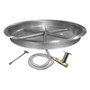 Firegear Match Light Gas Fire Pit Burner Kit (FPB-33RBS31MT-N), Round Bowl Pan, Natural Gas, 33-inch