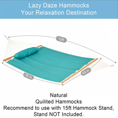 Lazy Daze Hammocks Quilted Fabric Hammock with Spreader Bar