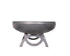 Ohio Flame - 30" Liberty Fire Pit with Curved Base (Made in USA) - Natural Steel Finish