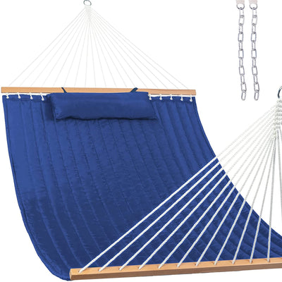 Lazy Daze 12 FT Double Quilted Fabric Hammock Navy Blue