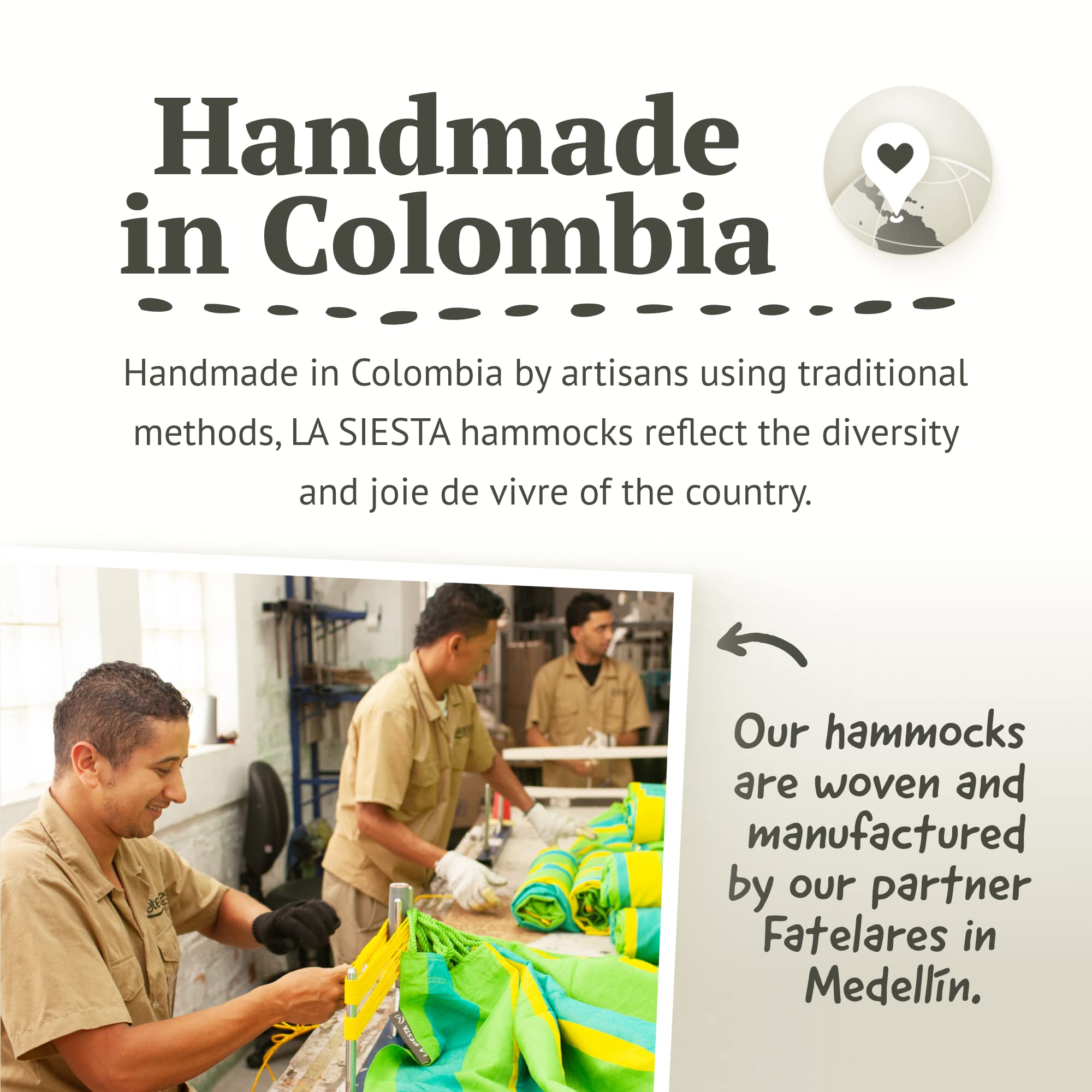 LA SIESTA® - XL King Brisa Classic Hammock & Elipso Stand - Larch Wood Hammock Stand - Weather & Tear Resistant - Backyard Outdoor Hammock with Stand - Family Hammock and Stand - Max 440 Lbs, Sea Salt