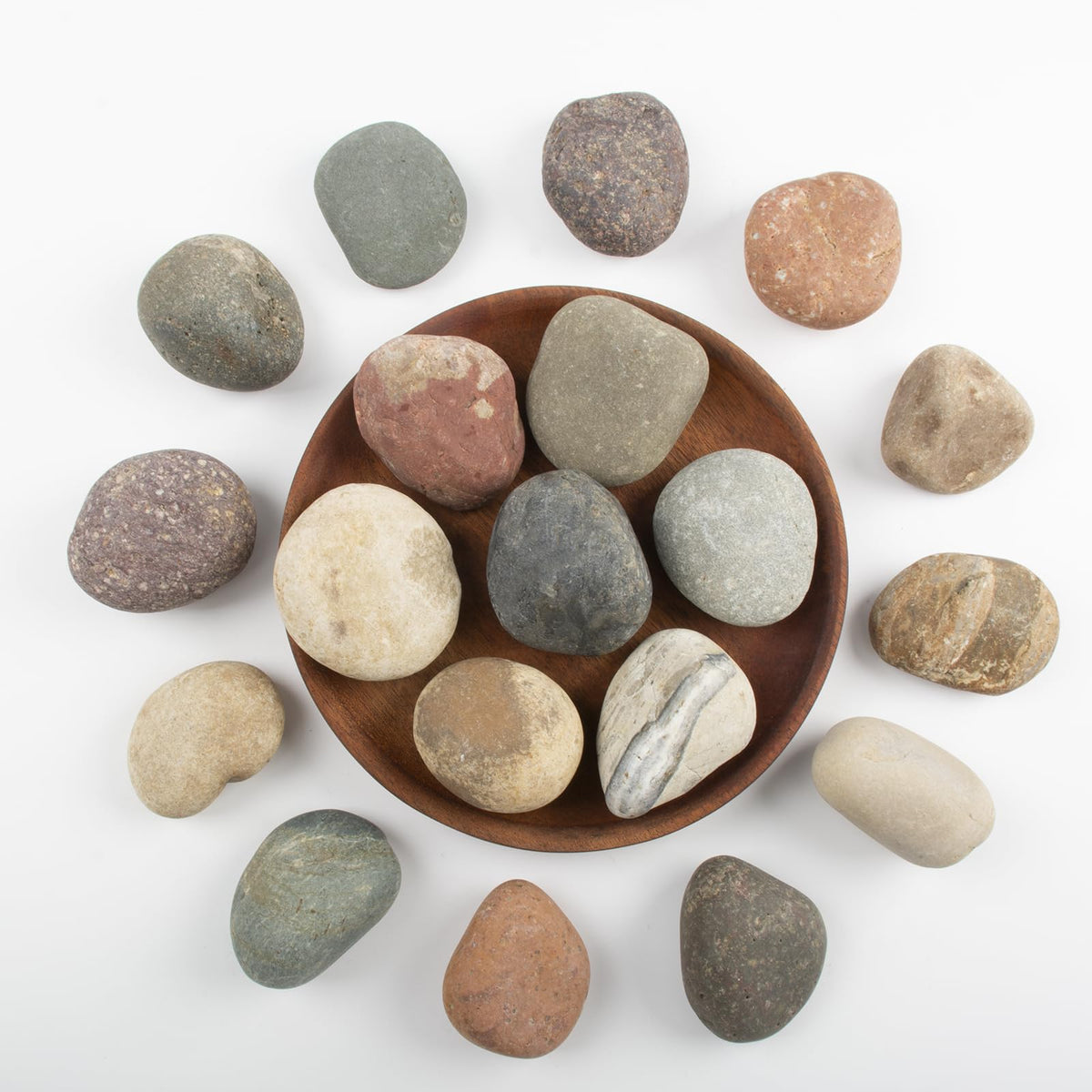 40 LBS Natural River Rocks – 3–4 Inch Decorative Stones for Landscaping, Aquariums, Gardens, Yard Paving, Large Planters, Walkways, and Rock Painting