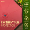 Tempera 9ft Patio Solar Powered Outdoor Umbrella with LED Light