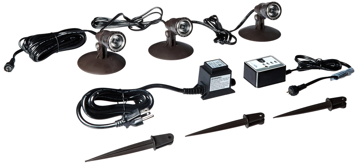 Aquascape LED Pond Landscape Garden Spotlight Kit Three (3) Pack | 1 Watt | 12 Volt | 5 Year Limited Warranty