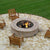 Spotix AFG Match Lit Fire Pit Burner Kit (SS-FR-36KIT-PAN-LP-MSCB), Round, 36-Inch Burner, 42-Inch Flat Pan, Propane, Polished Chrome, with Flange, Key, Valve, Flex Line and Fittings
