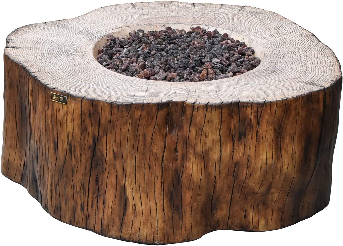 Elementi | Manchester Gas Fire Pit Cast Concrete Semi-Round Fire Table
