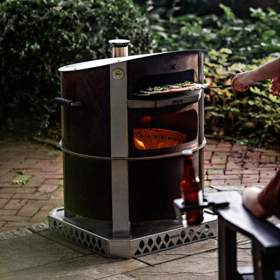 Live-Fire Pizza Oven (Corten Steel) | 27.5 Inch | Made in the USA | Make Profressional Pizzas in Your Backyard | Compatible W/X Series 24 & 30 Fire Pits | Portable Pizza Oven