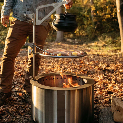 Outpost Grill 19 - Standalone Campfire Grate - Breeo X Series Accessory - Stainless Steel, Durable, USA Made - Campfire Grill Grate - Camping Cooking Rack with Carrying Bag - Fire Pit Accessories