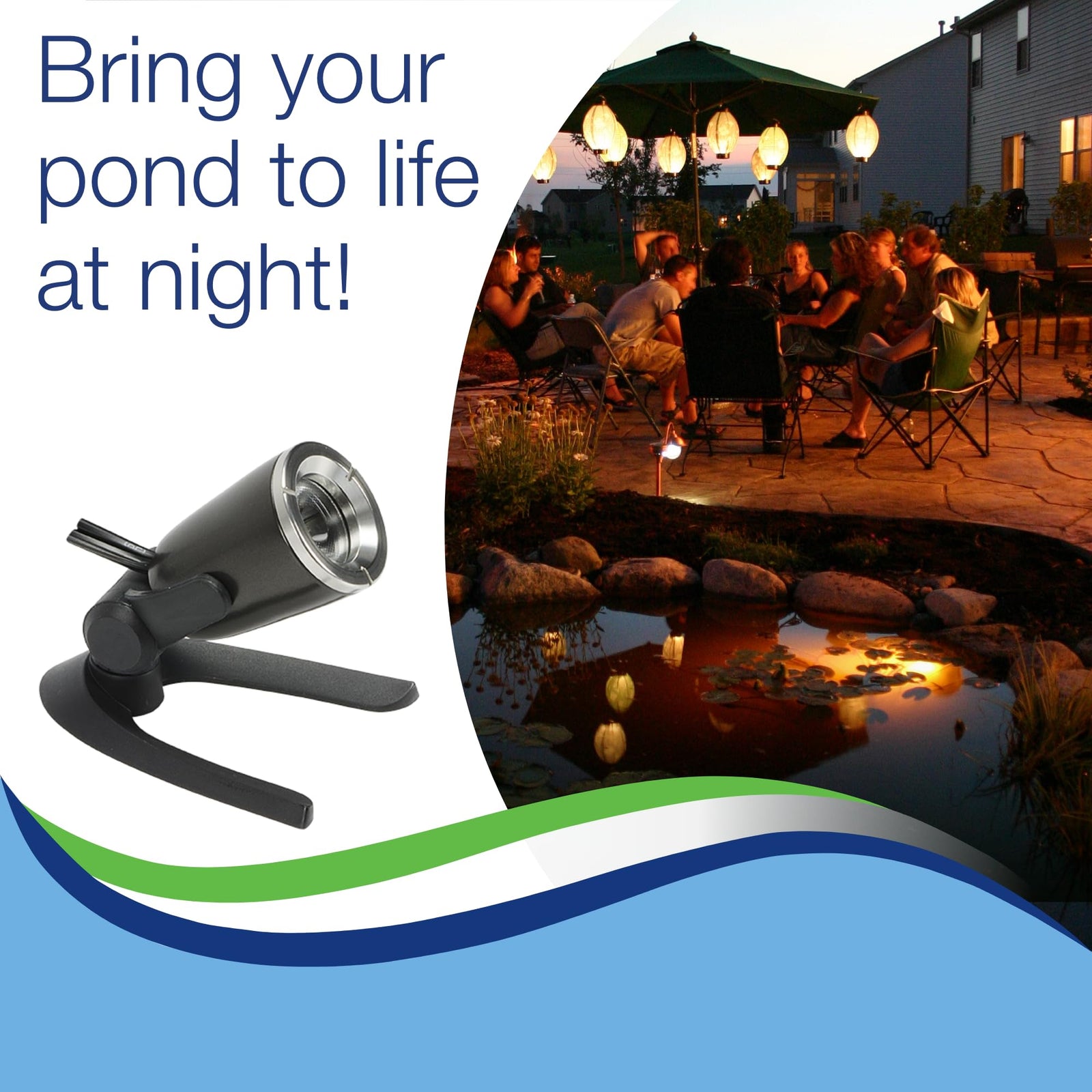 Aquascape Submersible LED Spotlight for Pond, Garden, and Landscape Features, 1 Watt | 84031, Brown