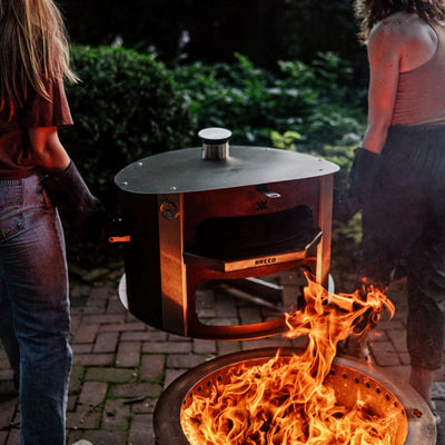 Live-Fire Pizza Oven (Corten Steel) | 27.5 Inch | Made in the USA | Make Profressional Pizzas in Your Backyard | Compatible W/X Series 24 & 30 Fire Pits | Portable Pizza Oven