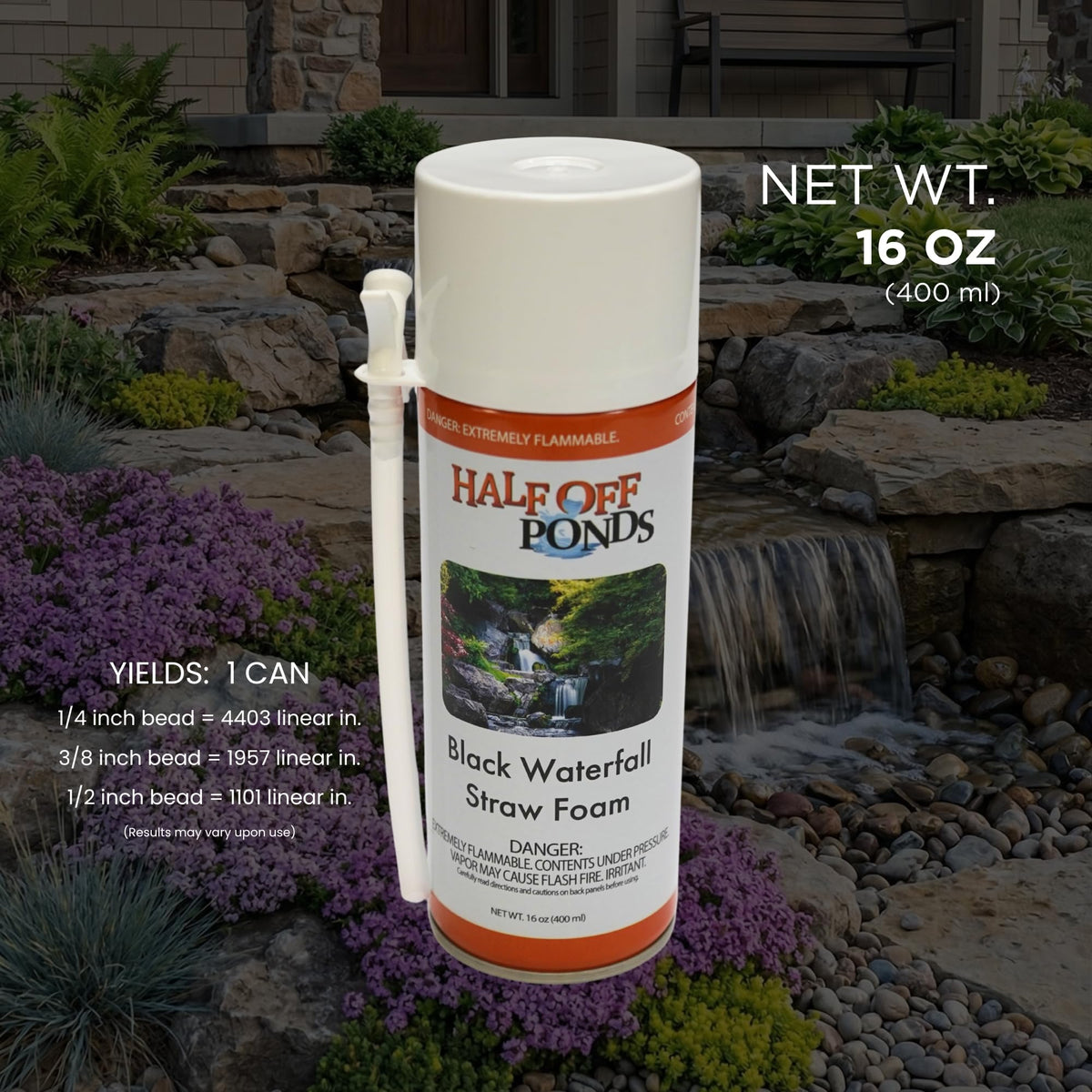 HALF OFF PONDS Simply Waterfalls 4000 Waterfall Kit with 15' x 20' EPDM Liner and 4,000 GPH Pump - PMAN1