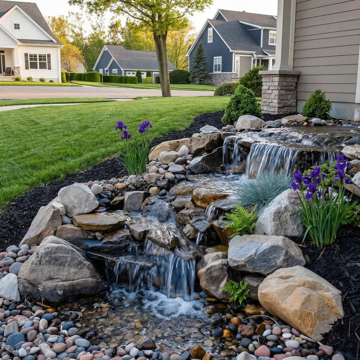 HALF OFF PONDS Simply Waterfalls 4000 Waterfall Kit with 15' x 20' EPDM Liner and 4,000 GPH Pump - PMAN1