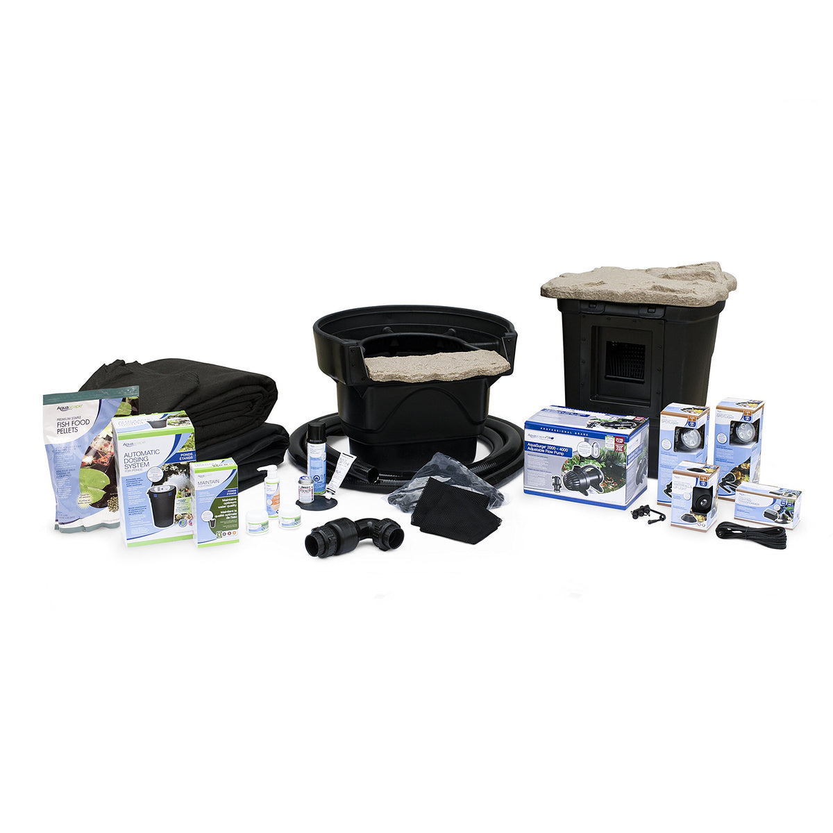 Aquascape Complete Pond Kit 11 Feet x 16 Feet | Medium | AquaSurgePRO 2000-4000 Pump