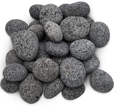 Black Lava Rock for Fire Pit,2"-3" Natural Lava Stones for Gas Fire Pit and Fireplace(15-Pound)