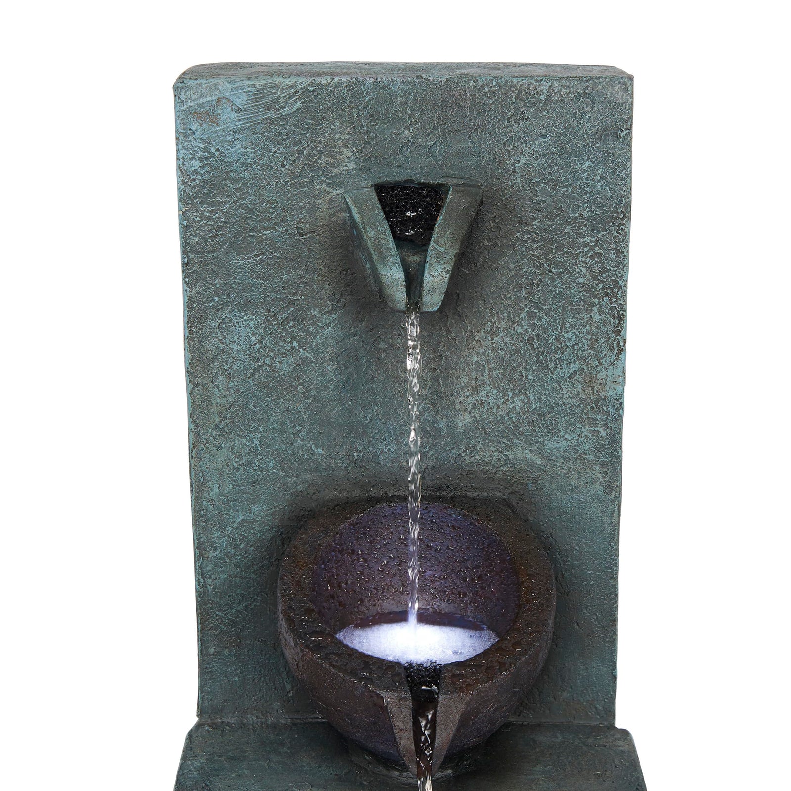 Alpine Corporation TZL388 32" 3 Tier Jar Fountain with LED Lights, Elegant Outdoor Water Feature for Garden, Patio, Backyard, Home Décor, Ceramic Water Fountain & Landscape Decorations, Gray