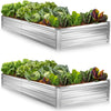 Galvanized Raised Garden Beds Outdoor - 8×4×1 ft (2-Pack)