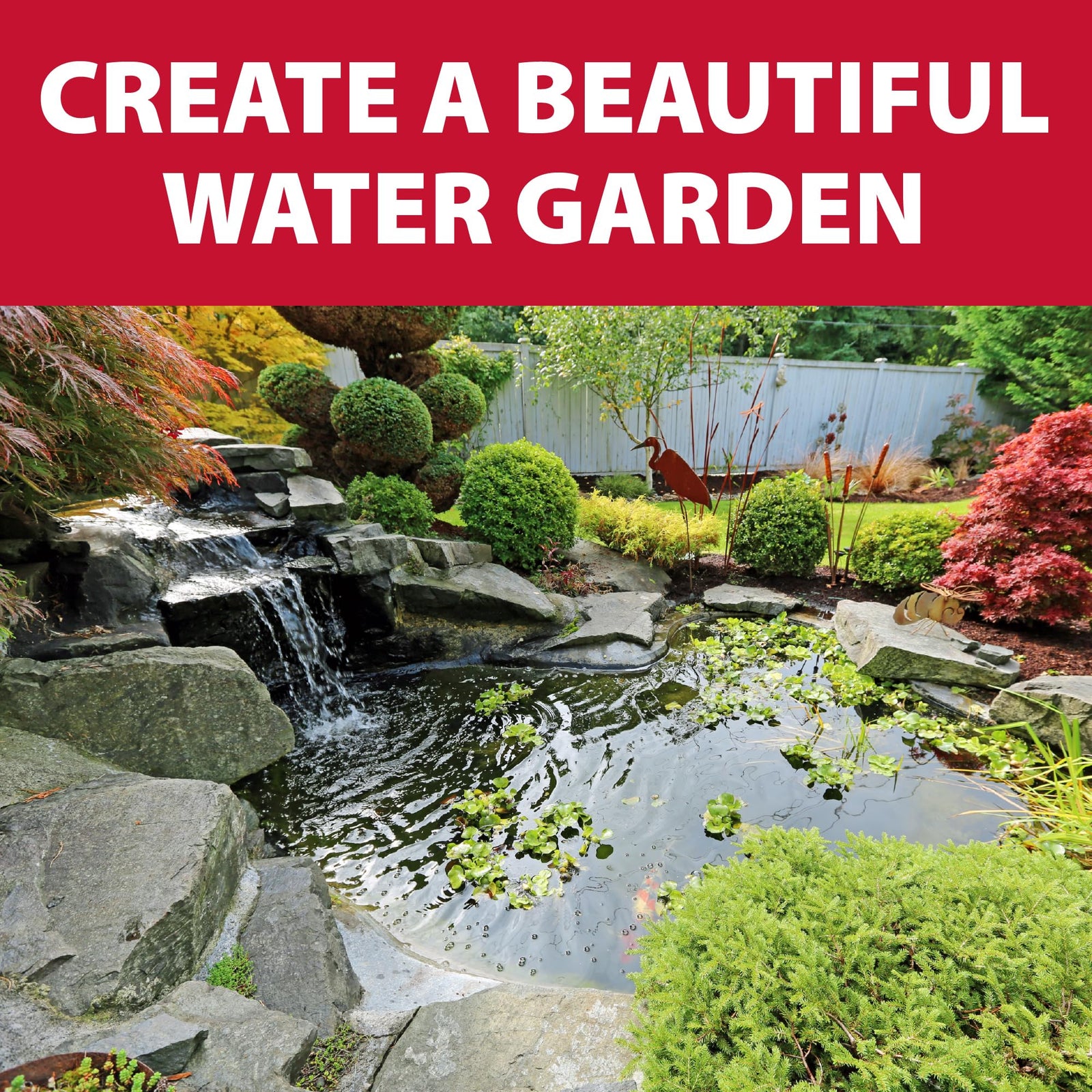 The Pond Guy AllClear Ecosystem Kit – Complete DIY Fishpond with Liner, Pump, UV Filter & Waterfall (1,000-2,000 Gallons) 11' x 11'