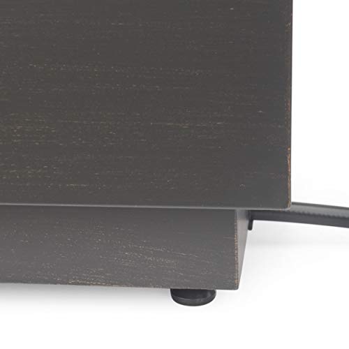 Christopher Knight Home 312976 Sidney Outdoor 40-Inch Square Fire Pit with Tank Holder, Brushed Brown