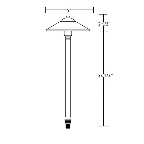 VOLT 15-Pack 12V Cast Brass Max Spread Path Lights